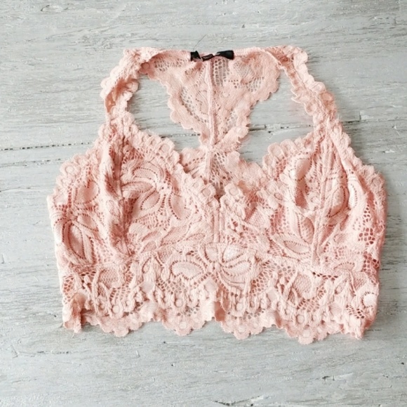 Blush Pink Lace Bralette - Picture 4 of 4